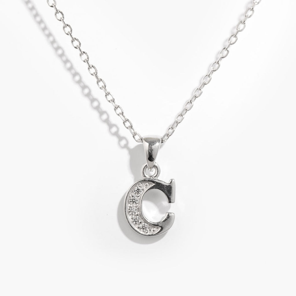 Letter C Pendant Necklace in Silver | Kendra Scott